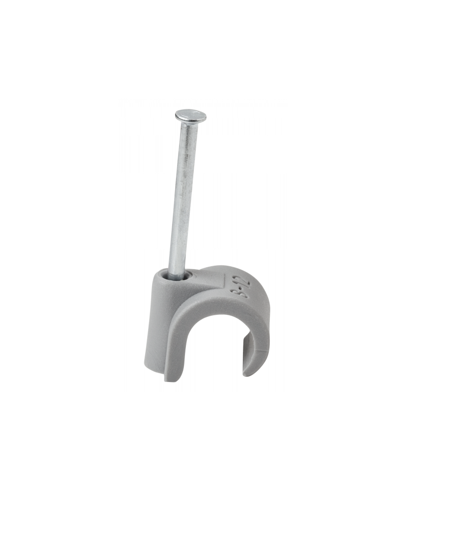 SCH Крепежная скоба Sormat (серая) для круглого электрического кабеля 7-10