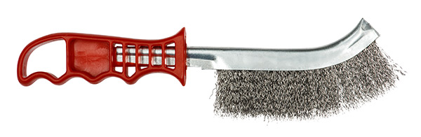 Щетка гофрированная, ручная, нержавейка, пластиковая ручка