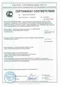 Сертификат на Гайка квадратная DIN 562 (М3-М6) 1